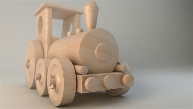 Train en bois