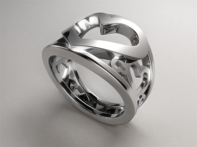 Bague Cœur, modèle 3D