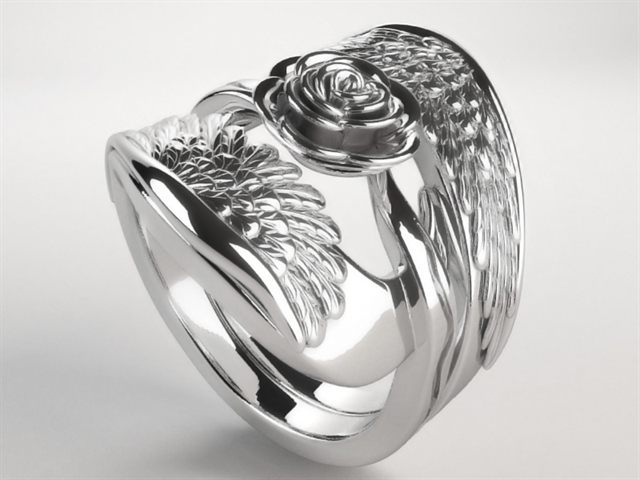 Bague Rose, modèle 3D