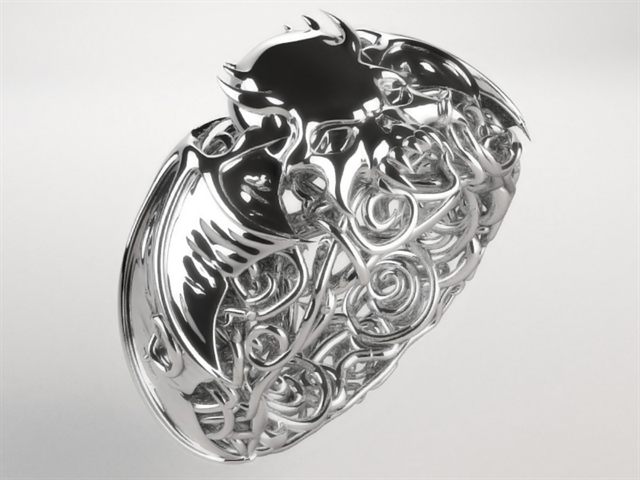 Bague Skull, modèle 3D
